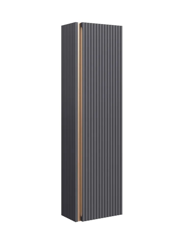 Шкаф-пенал для ванной Jorno Filoro 35 черный 33 см серый подвесной