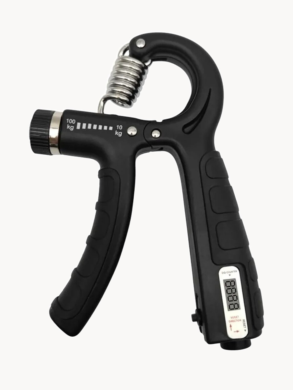 Эспандер кистевой с регулировкой нагрузки, нагрузка 10-100 кг, цвет черный