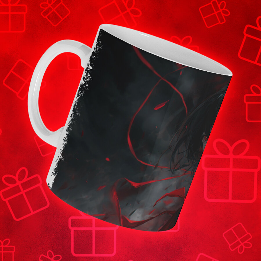 Кружка Аниме, керамическая, яркий принт, для поклонников аниме — фото 1