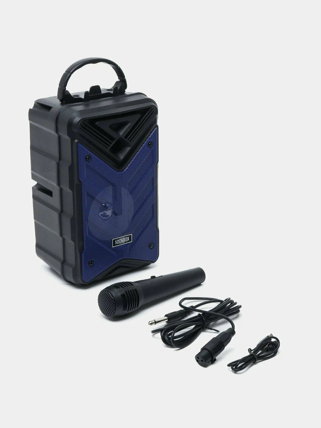 Колонка для караоке Bluetooth Soonbox S7, с FM Radio и проводным микрофоном, красный