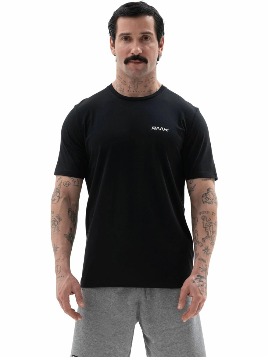 Футболка RANK Sportstyle Left Chest 1 шт. размер M черный