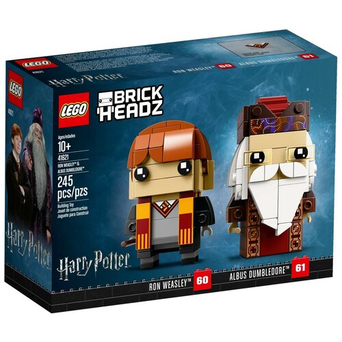 Конструктор LEGO BrickHeadz 41621 Рон Уизли и Альбус Дамблдор, 245 дет. wizarding world волшебная палочка рона уизли