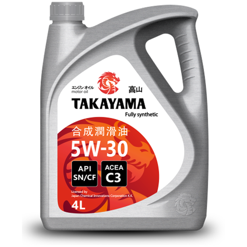 фото Синтетическое моторное масло takayama 5w-30 аpi sn/cf, 4 л