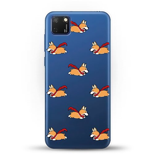 фото Силиконовый чехол корги с шарфом на huawei y5p andy & paul