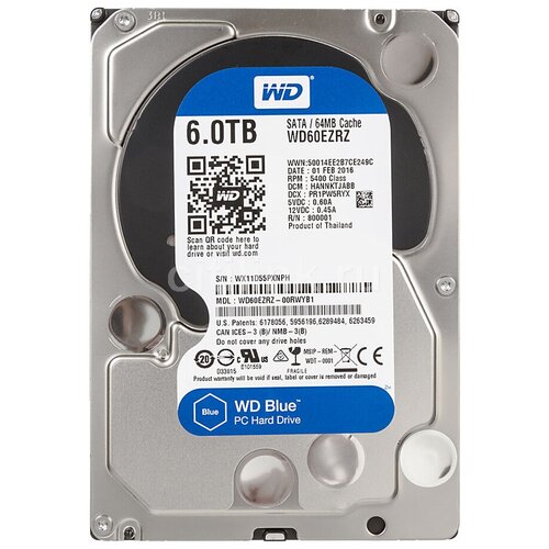 Жесткий диск Western Digital WD Blue Desktop 6 TB (WD60EZRZ)