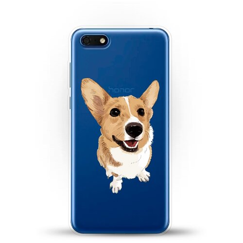 фото Силиконовый чехол хороший корги на honor 7s andy & paul
