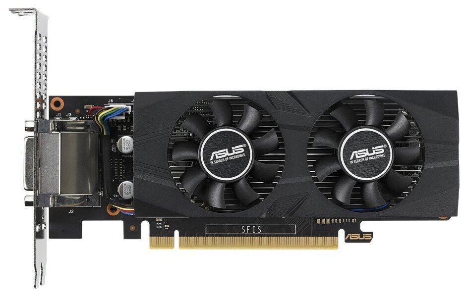 Видеокарта ASUS GeForce GTX 1050 Ti 1303MHz PCI-E 3.0 4096MB 7008MHz 128 bit DVI HDMI HDCP OC Low Profile, Retail