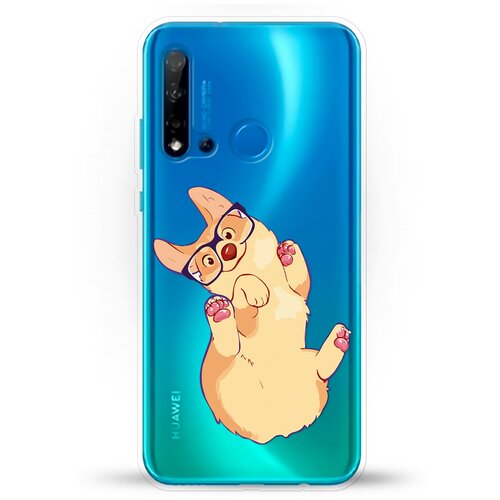 фото Силиконовый чехол корги в очках на huawei nova 5i andy & paul