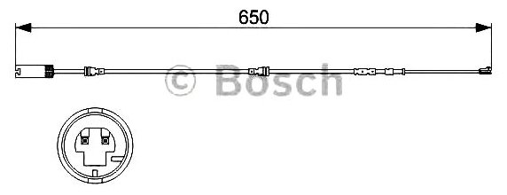 BOSCH 1987473513 Датчик износа тормозных колодок BMW 1 (E81,E82,E88),3 (E90,E92,E93) передний BOSCH