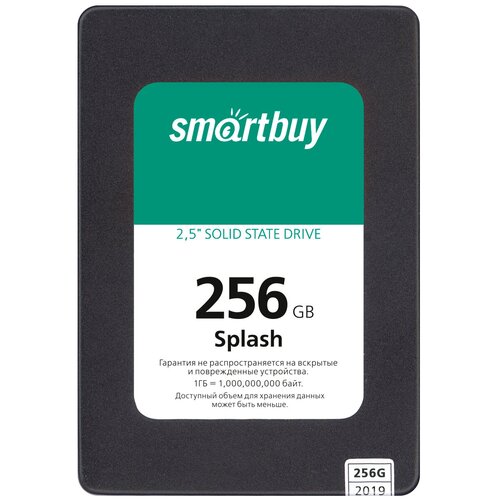 Твердотельный накопитель SmartBuy Splash 256 ГБ SATA Splash (2019) 256 GB (SBSSD-256GT-MX902-25S3) твердотельный накопитель smartbuy nova 480 гб sata sbssd480 nov 25s3