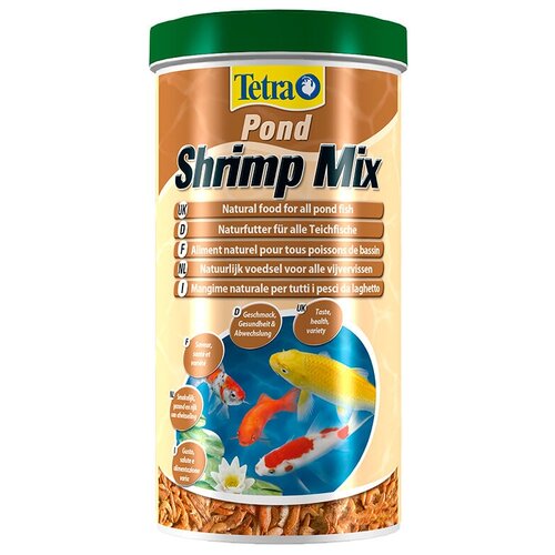 Сухой корм для рыб, ракообразных Tetra Pond Shrimp Mix, 1 л, 100 г tetra pond multimix корм для пруд рыб гранулы хлопья таблетки гаммарус 10 л