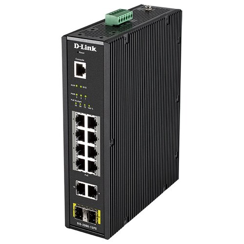 Коммутатор D-Link DIS-200G-12PS d link dis pwr180ac ru a1a proj external power supply ac 180w for dis 200g 12ps