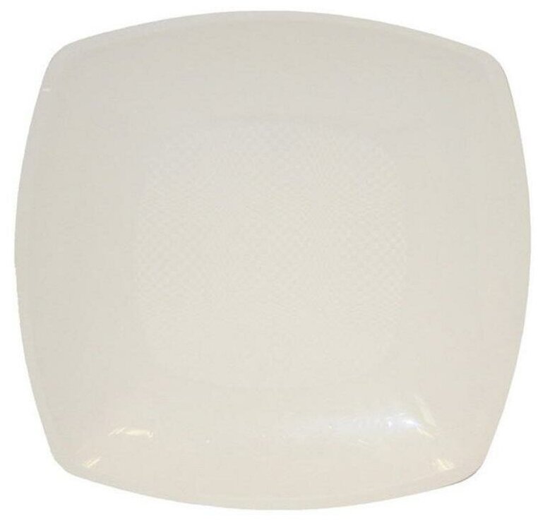 Тарелки пластиковые Buffet квадратные белые 18x18 см, 6 шт. - фотография № 1