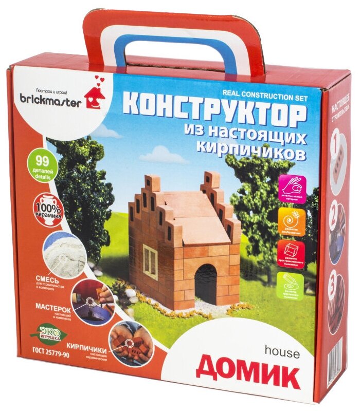 Конструктор из кирпичиков "Домик", 99 деталей Brickmaster 302пл