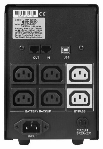 Интерактивный ИБП Powercom RAPTOR RPT-2000AP