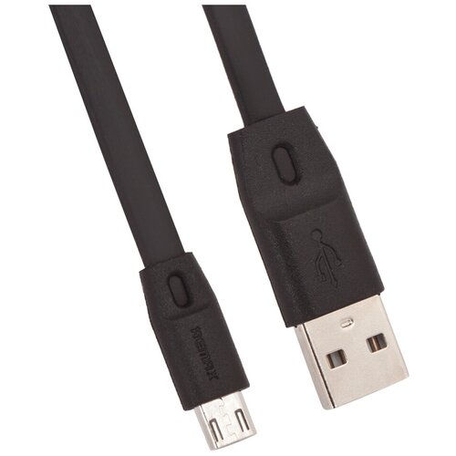 Кабель Remax Full Speed USB - microUSB (RC-001m), 1 м, 1 шт., черный кабель для зарядки micro usb remax rc 160m 1м 2 1a белый