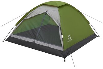 Палатка двухместная JUNGLE CAMP Lite Dome 2, цвет: зеленый/серый