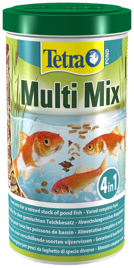 Tetra Pond MultiMix корм для прудовых рыб (гранулы, хлопья, таблетки, гаммарус) 1 л