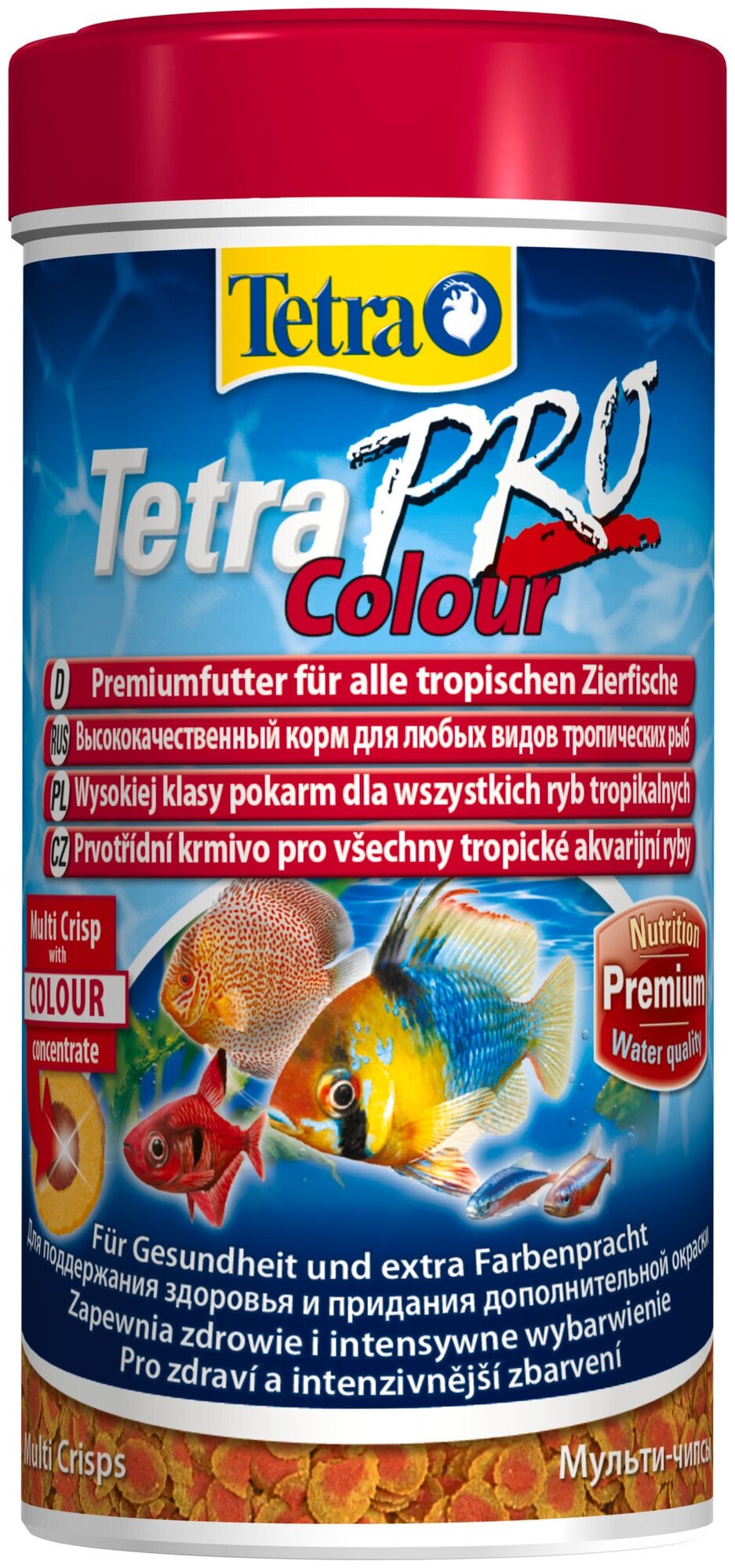 Корм для аквариумных рыб Tetra TetraPRO Colour Multi-Crisps 250 мл (чипсы) - фотография № 1