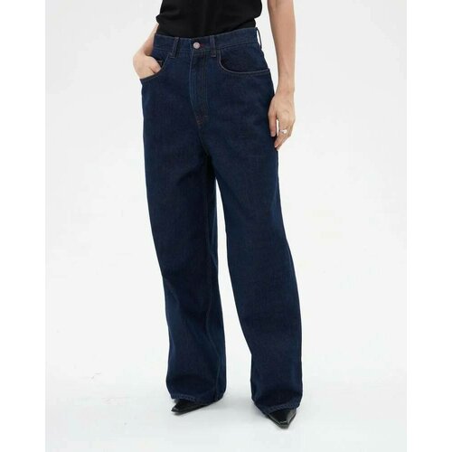 Джинсы широкие BLCV, размер 24, синий джинсы широкие blcv seda baggy размер 32 синий