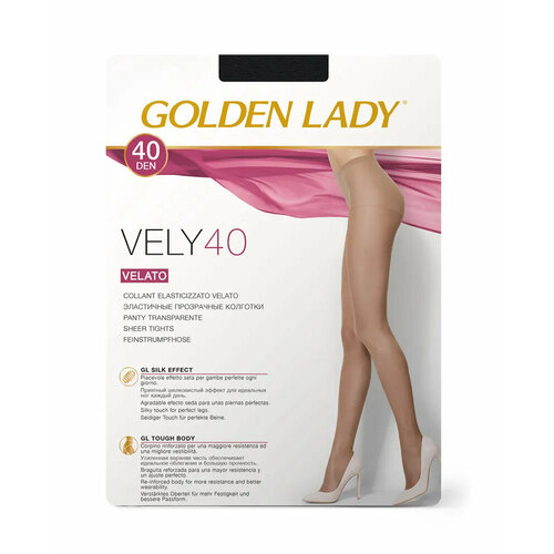 Колготки  Golden Lady GOLDENLADY_VELY40, 40 den, с шортиками, полуматовые, размер 4, коричневый