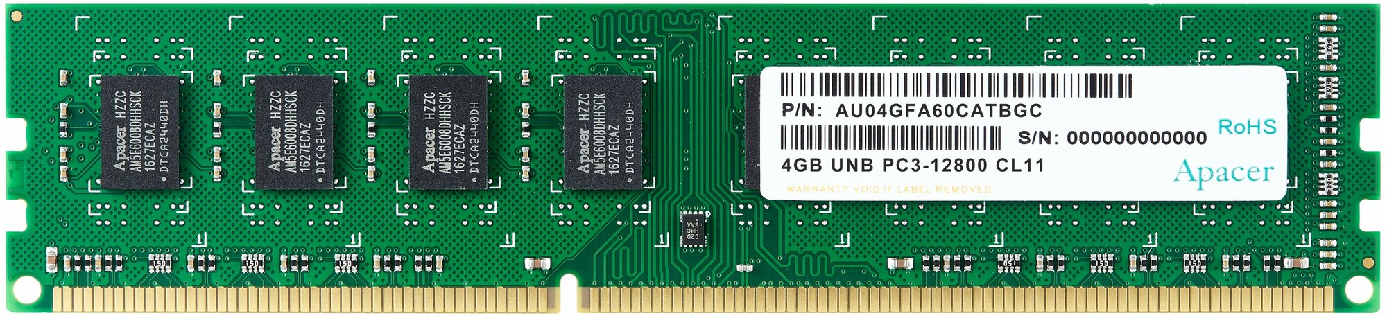 Оперативная память Apacer DDR3 4GB 1600 MHz AU04GFA60CATBGC