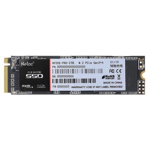 Накопитель SSD M.2 Pci-e x4 1Tb Netac N930e 2080/1700 (nt01n930e-001t-e4x) RTL