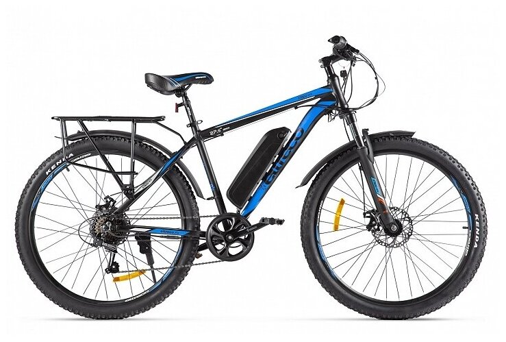 Электровелосипед Eltreco XT800 (2020) 17.5" Черно-синий (161-178 см)
