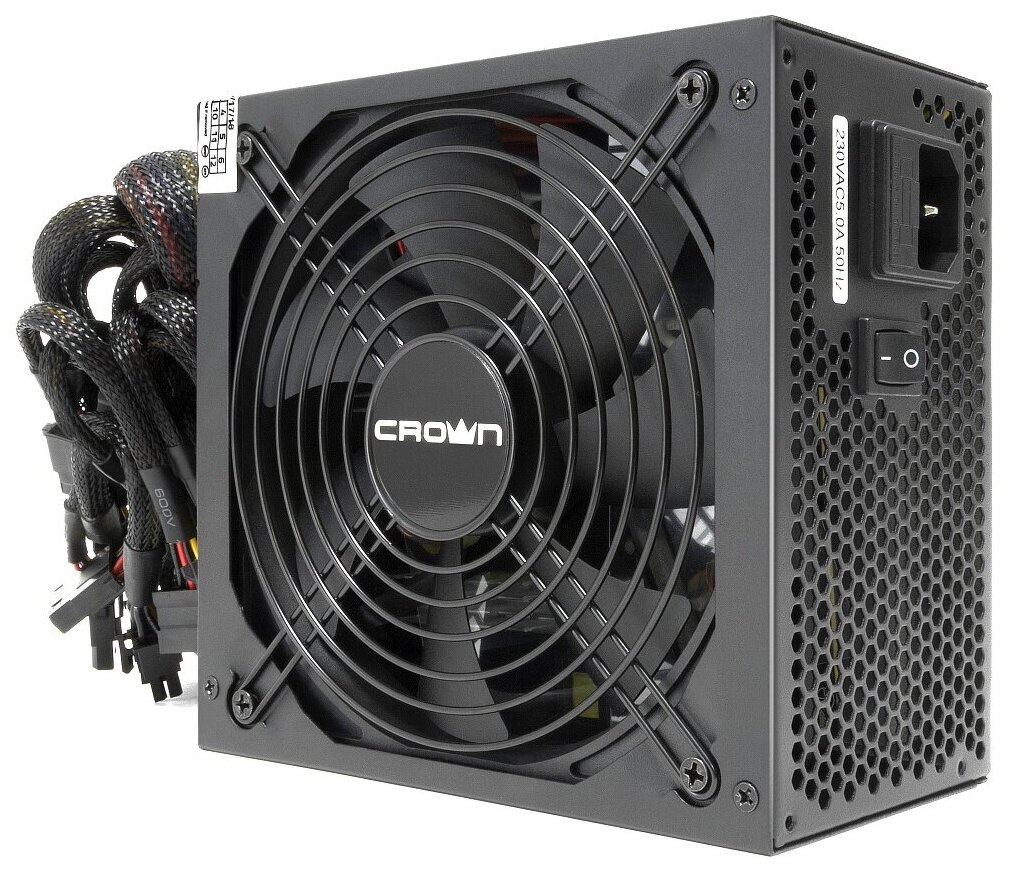 Блок питания Crown Cm-ps750w ver2.0 PRO 80 Plus Bronze RTL Cm-ps750w ver2.0 PRO