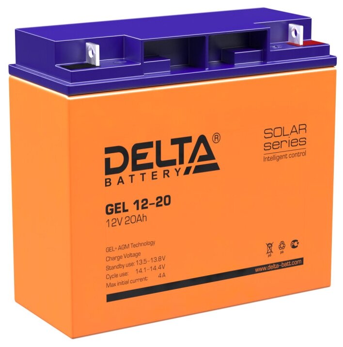 Аккумулятор Delta GEL 12-20 12В 20Ач