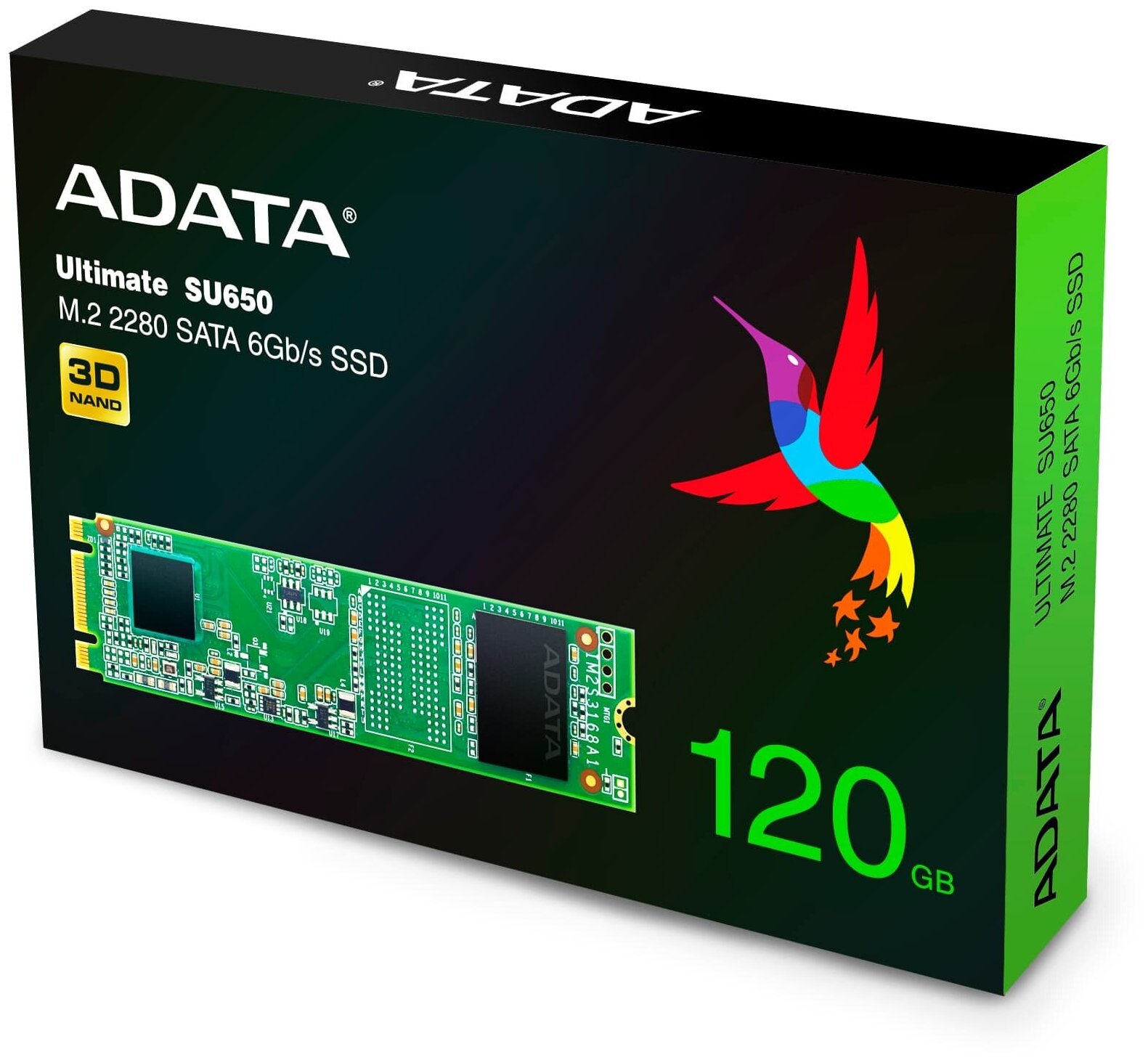 Твердотельный накопитель ADATA Ultimate SU650 120 ГБ M2 ASU650NS38-120GT-C