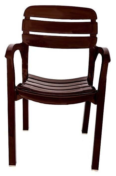 Кресло пластиковое Далгория 110-0004, 600х440х830мм, цвет шоколад - фотография № 2