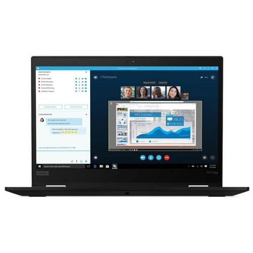 фото Ноутбук lenovo thinkpad x13 yoga gen 1 (20sx001ert), black