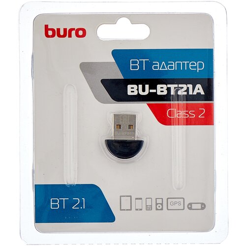 Адаптер USB Buro BU-BT21A Bluetooth 2.1+EDR class 2 10м черный