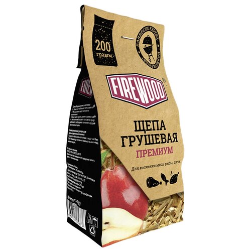 Firewood Щепа для копчения, премиум, грушевая, 200 г 0.2 кг