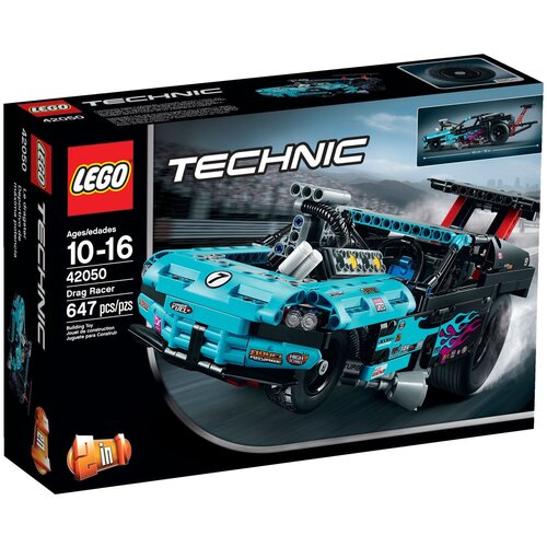 lego technic 42104 гоночный грузовик 227 дет LEGO Technic 42050 Гоночный драгстер, 647 дет.