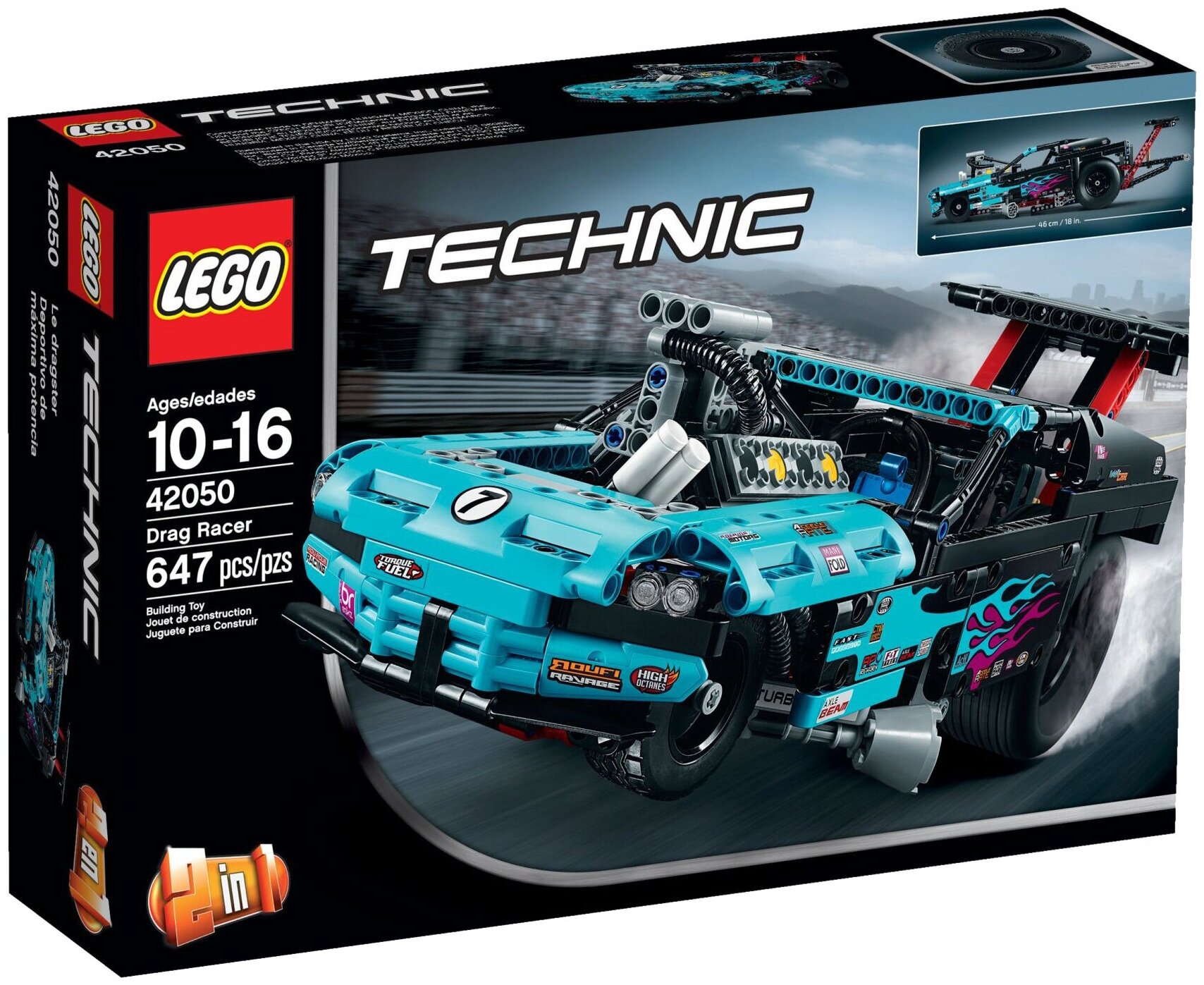 Конструктор LEGO Technic 42050 Гоночный драгстер, 647 дет.