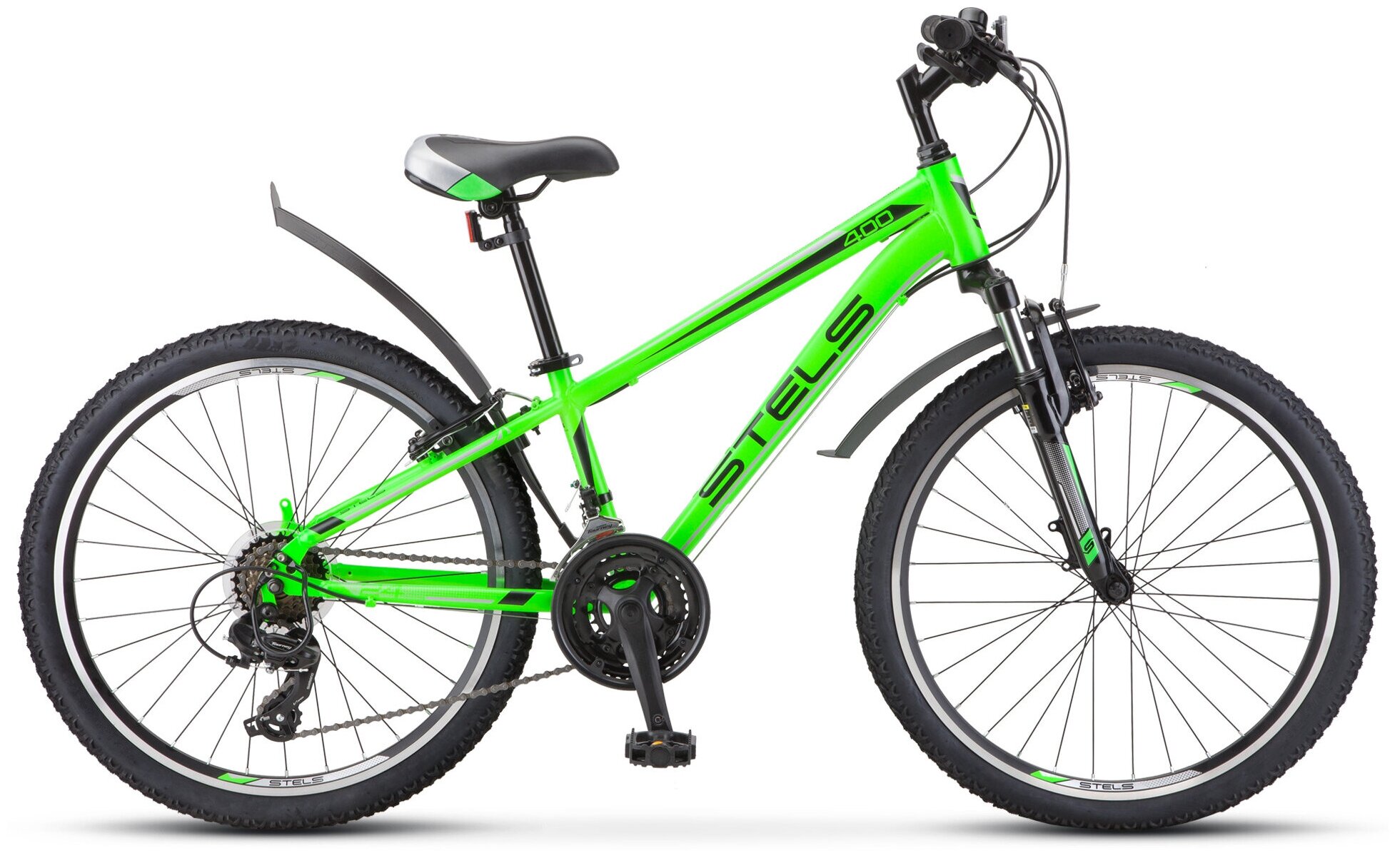Подростковый горный (MTB) велосипед STELS Navigator 400 V 24 F010 (2020) зеленый 12" (требует финальной сборки)