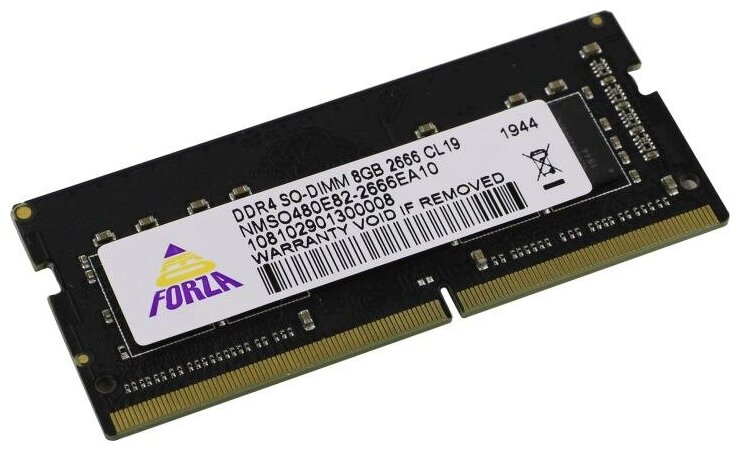 Модуль памяти So-dimm DDR4 Neo Forza 8GB 2666MHz CL19 Retail NMSO480E82-2666EA10 .