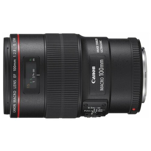 Объектив Canon EF 100mm f/2.8L Macro IS USM, черный объектив для зеркального фотоаппарата canon canon ef 100mm f 2 8l macro is usm
