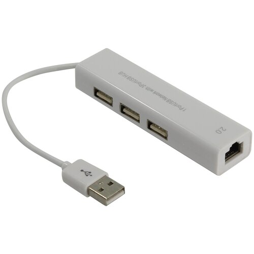 Greenconnect USB 2.0 Разветвитель на 3 порта + 10/100Mbps Ethernet Network GCR-AP03