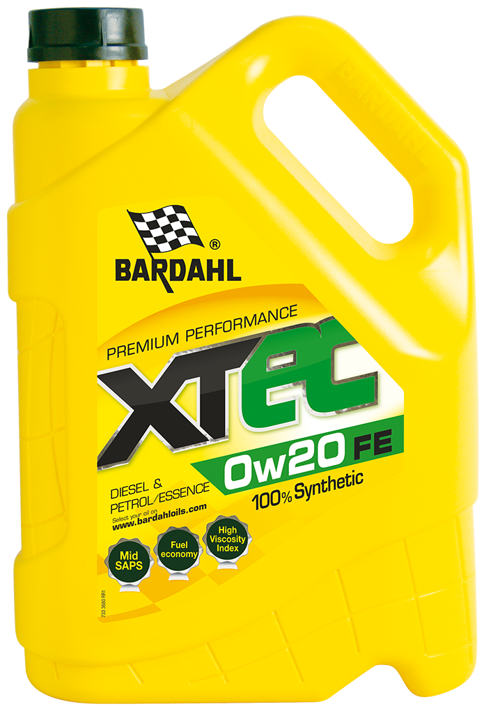 Моторное масло Bardahl XTEC 0W20 FE Синтетическое 5 л