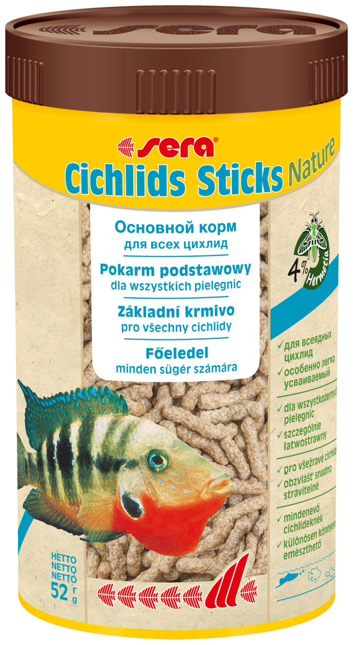 Корм для цихлид Sera Cichlids Sticks Nature в палочках, 52 гр
