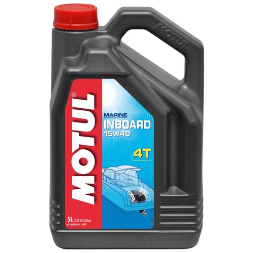 фото Минеральное моторное масло motul inboard 4t 15w40, 5 л