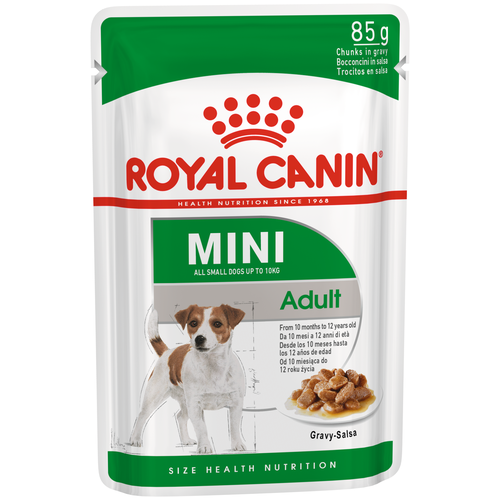 Влажный корм ROYAL CANIN Mini Adult для собак мелких пород с 10 месяцев до 12 лет, 12шт.*85 г