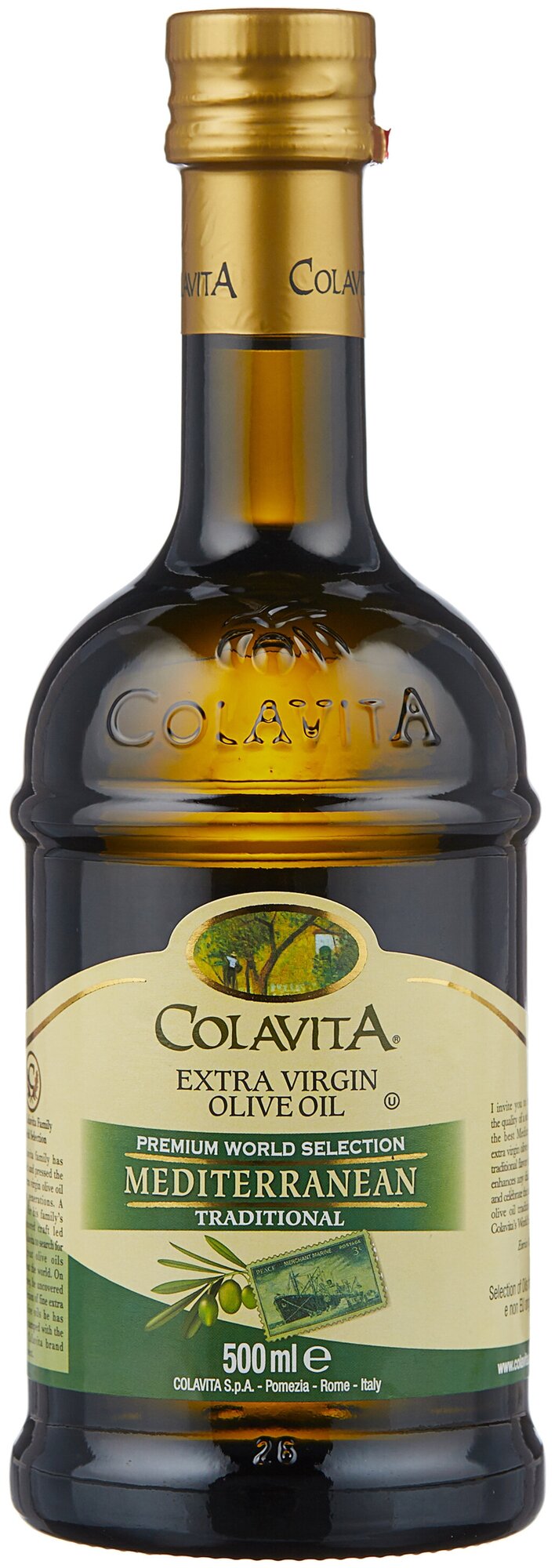 Colavita Extra Virgin Mediterranean Масло оливковое нерафинированное высшего качества, 500мл
