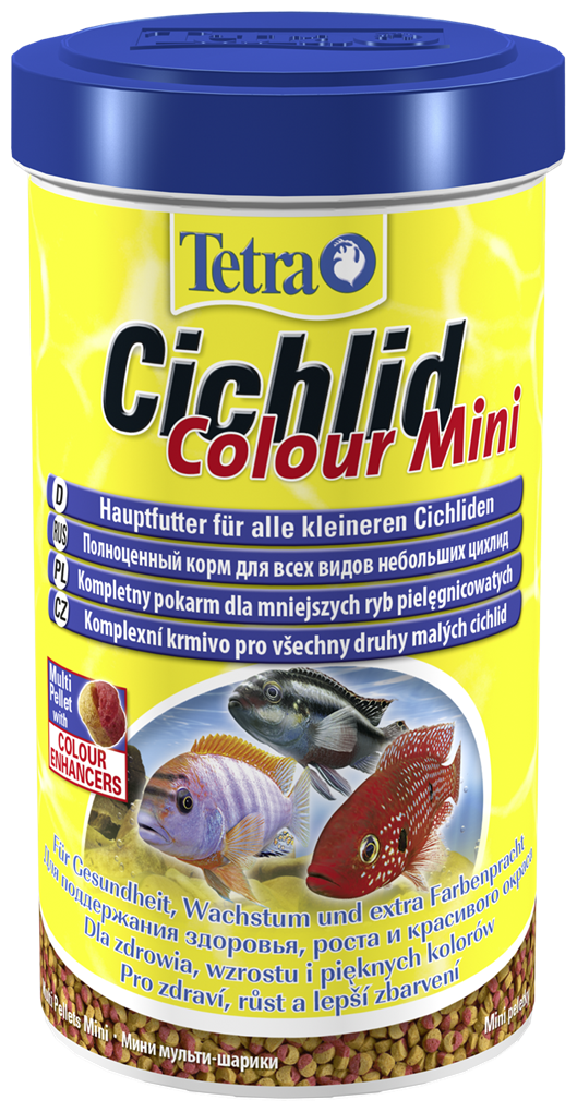 TETRA CICHLID COLOUR MINI – Тетра корм-шарики для маленьких и карликовых цихлид, для усиления окраски (500 мл)