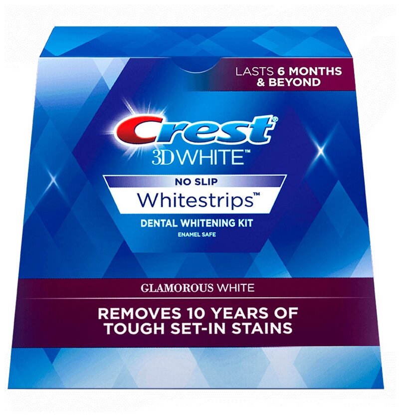 Crest отбеливающие полоски 3D White Glamorous White, 170 г, нейтральный ...