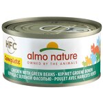 Влажный корм для кошек Almo Nature HFC, беззерновой, курица, с зелёной фасолью 70 г (кусочки в желе) - изображение