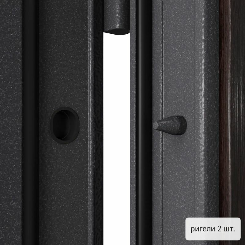 Дверь входная для квартиры Torex Flat-M 950х2050 правый, тепло-шумоизоляция антикоррозийная защита замки 4-го и 2-го класса, черный/коричневый - фотография № 11